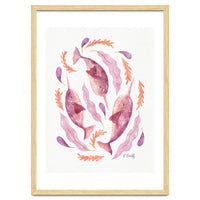Swirling Narwhals | Pink