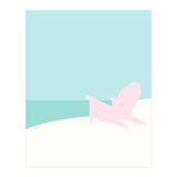 Minimal Beach Chair - Turquoise Coast (Print Only) thumbnail