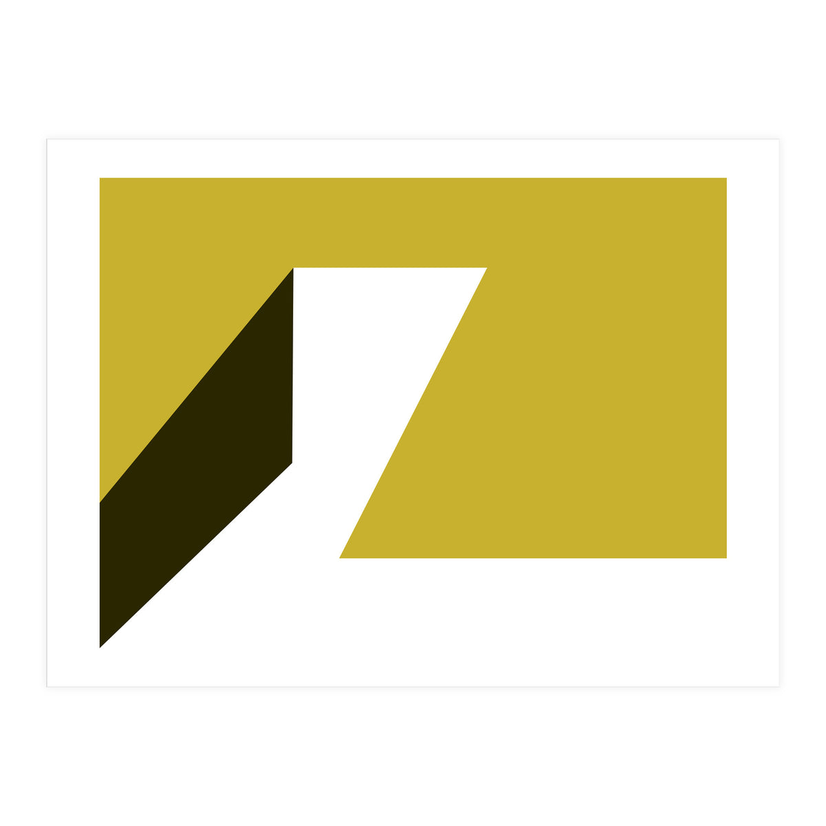 Geometric Shapes No. 78 - mustard, black & white (Print Only)