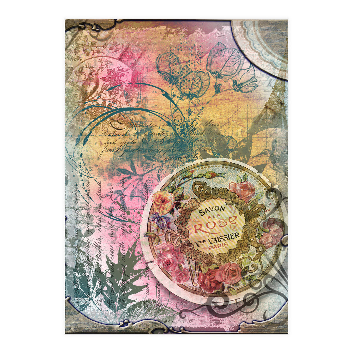 Vintage Rose Soap (Print Only)