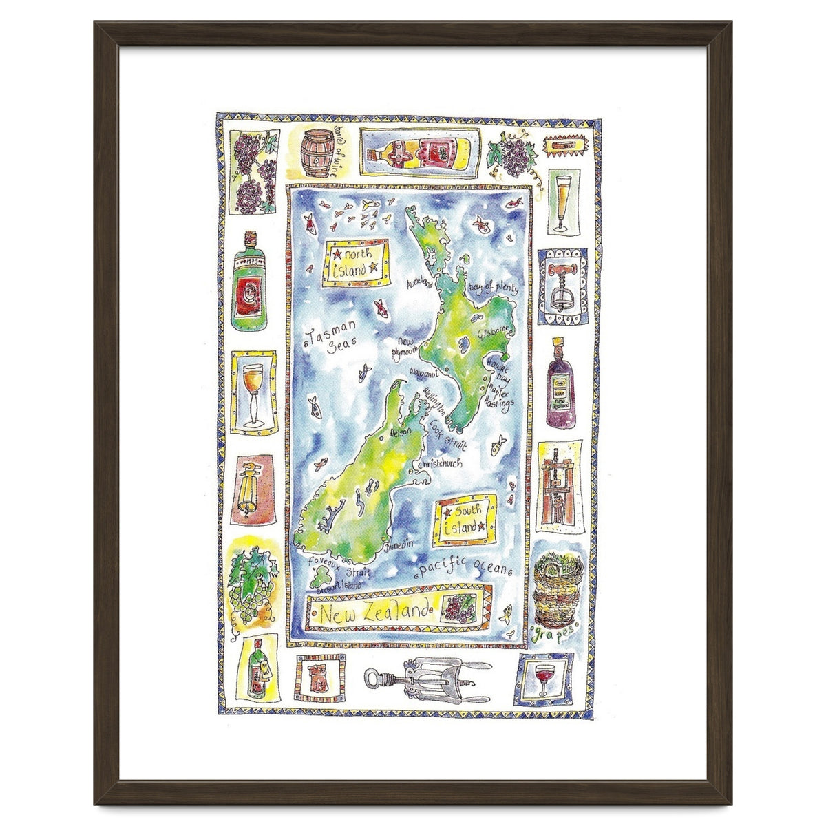 A wine map of New Zealand