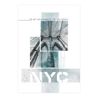 NYC Brooklyn Bridge Details | turquoise marble (Print Only)