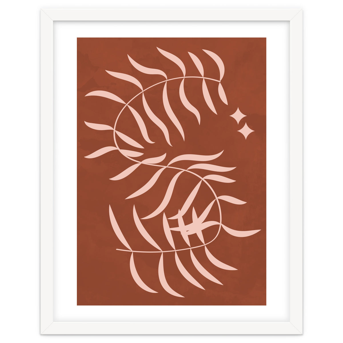 Botanical Palm Leaf Earthy Tones