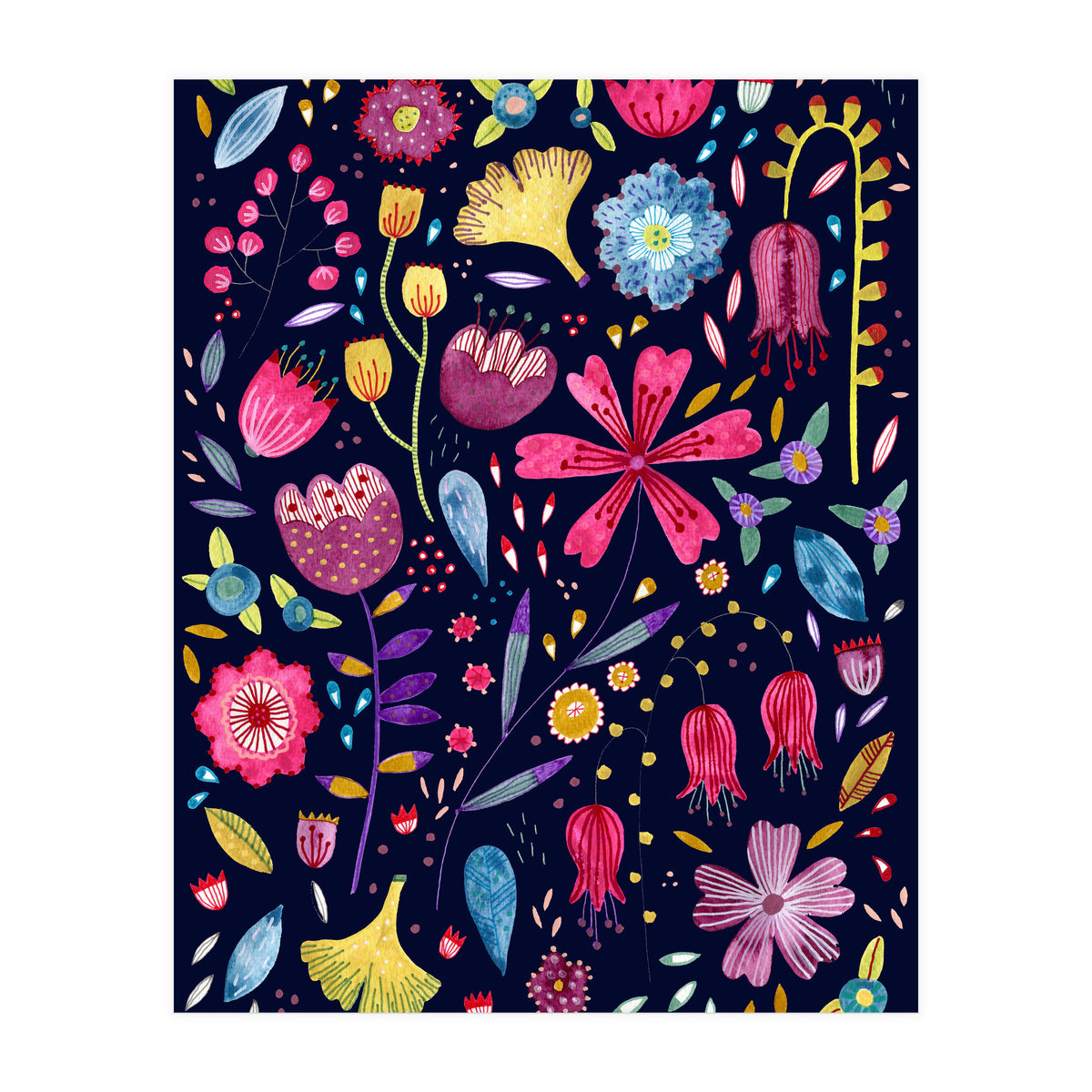 Autumn Hedgerow Dark (Print Only)