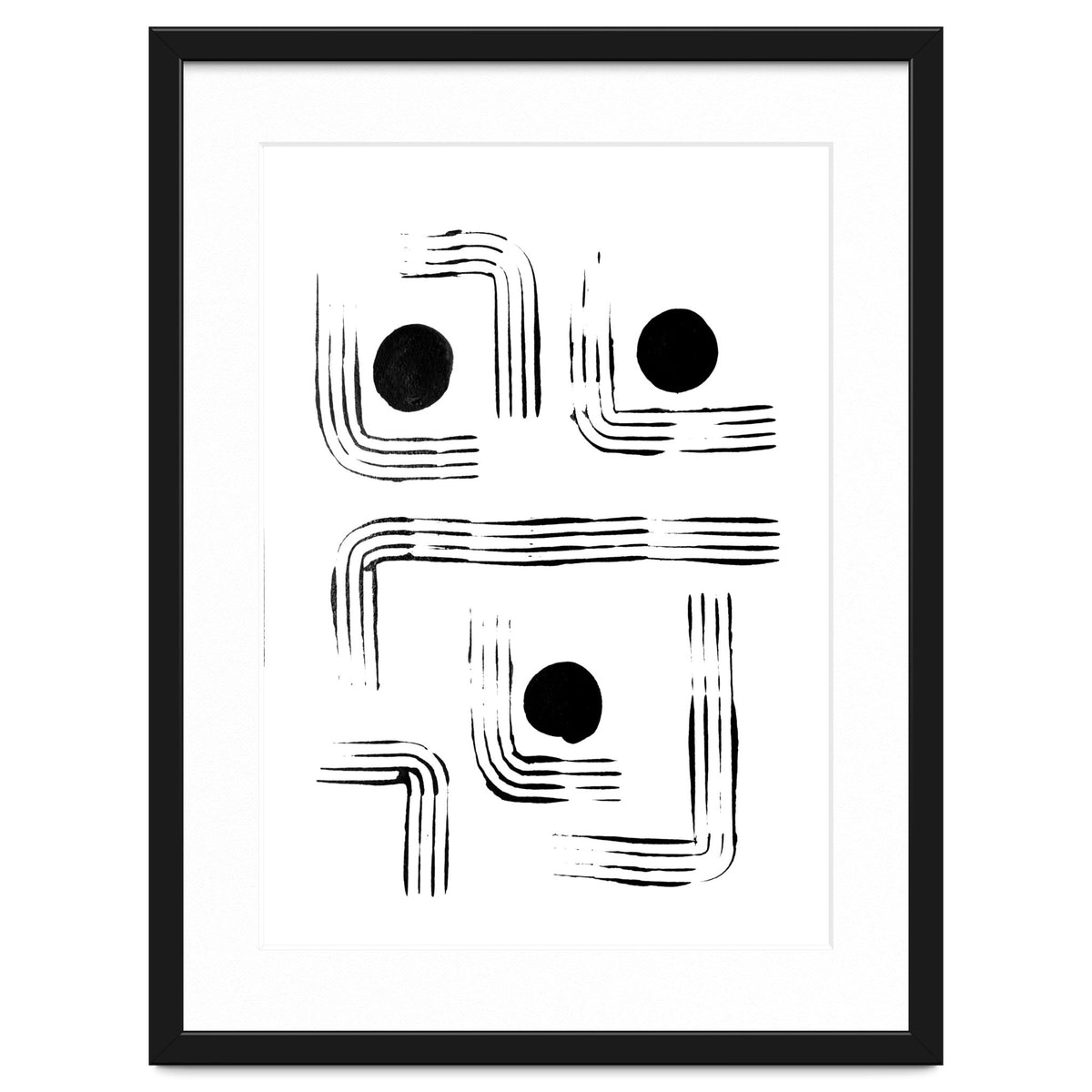Mid-century Modern Monochrome Print #2