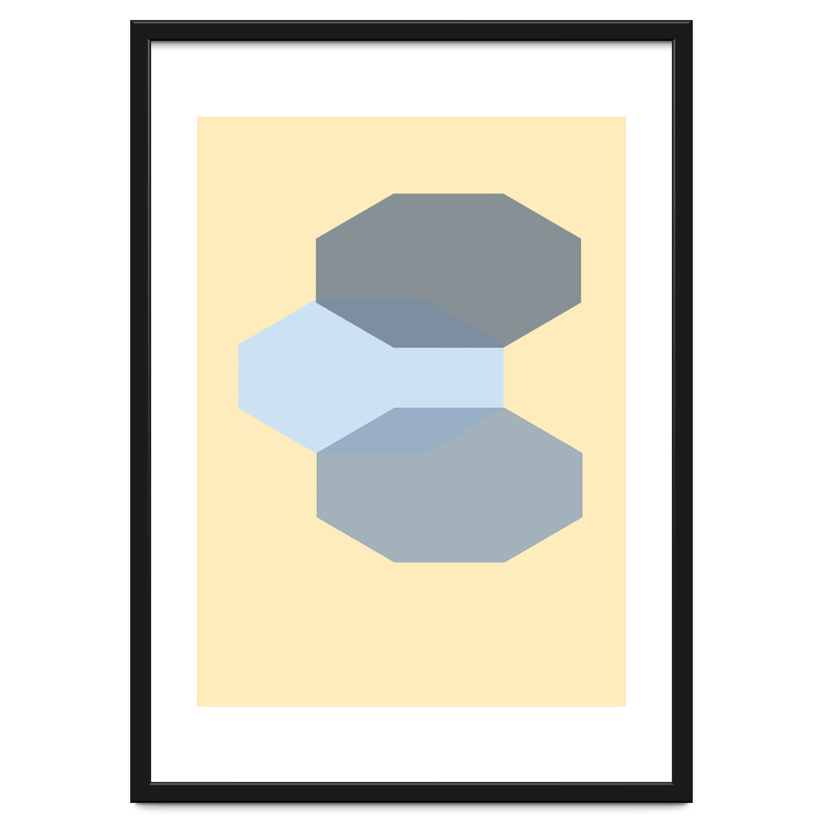 Blue shapes abstract