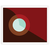 Geometric Shapes No. 2 - deep reds & turquoise