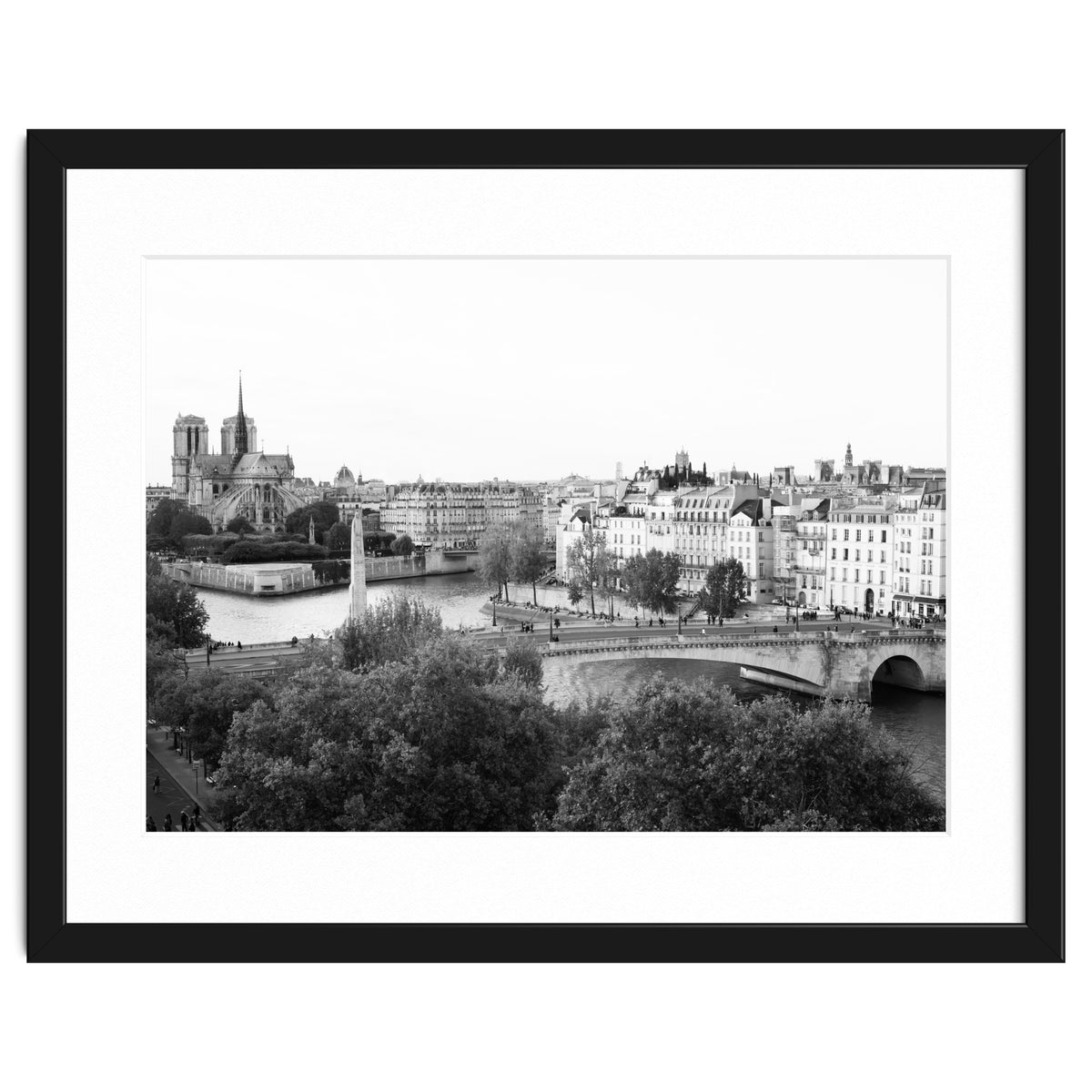 Paris View in Black and White