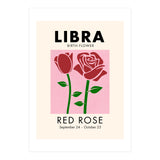 Libra Birth Flower Red Rose (Print Only) thumbnail