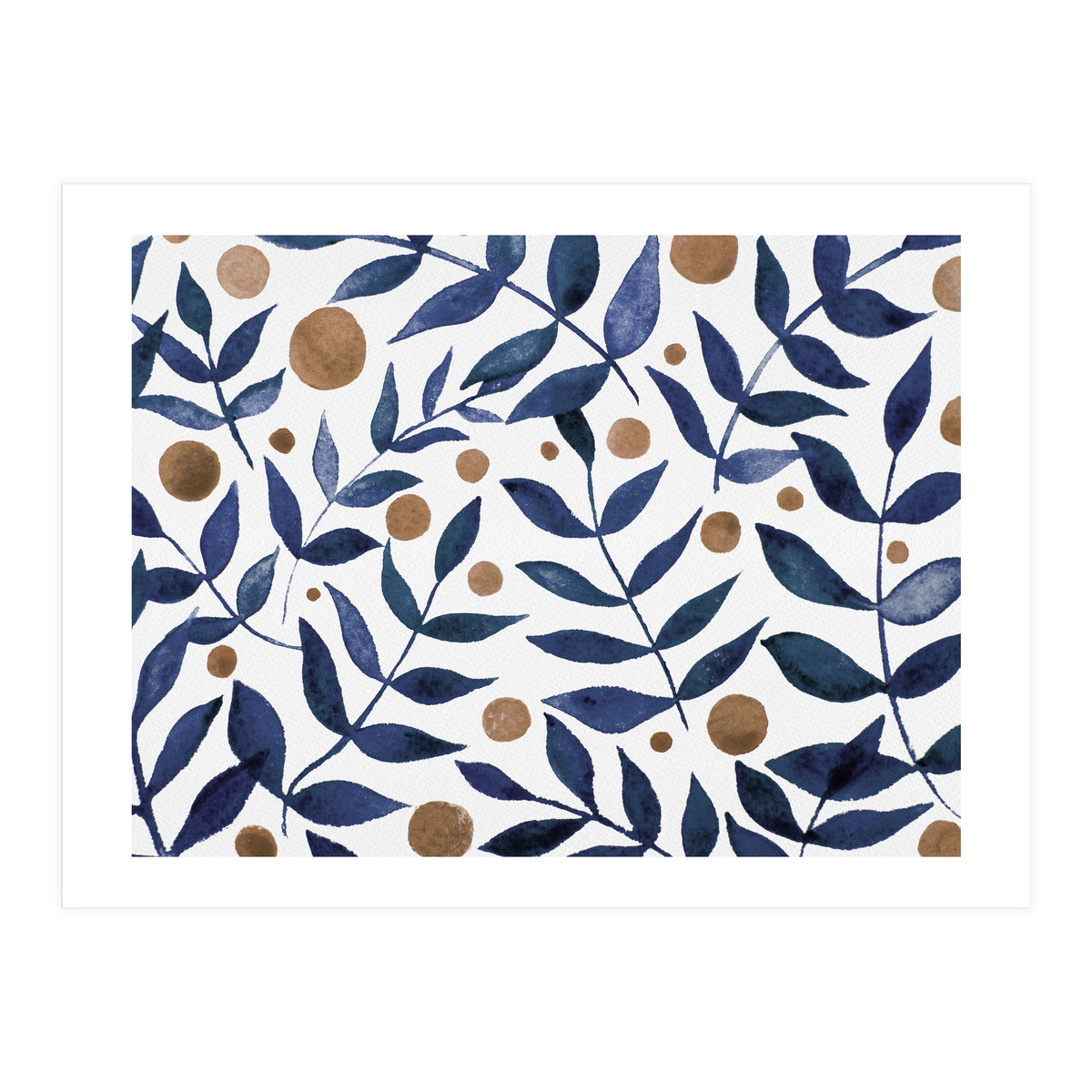 Watercolor Indigo Branches (Print Only)