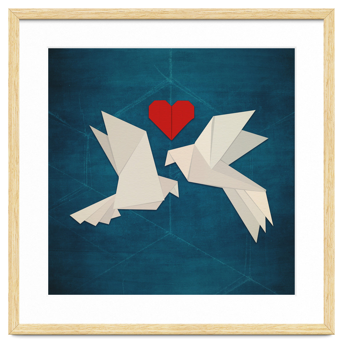 Origami love birds