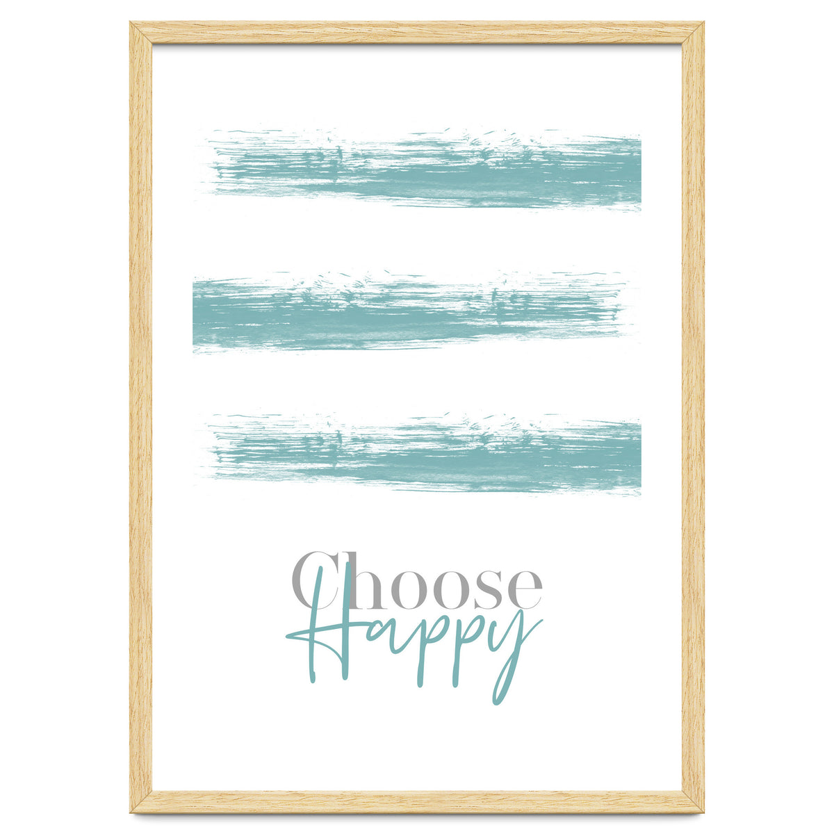 Text Art CHOOSE HAPPY | turquoise