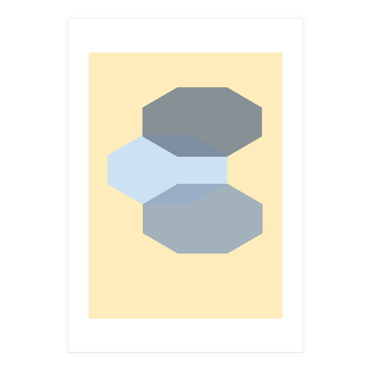 Blue shapes abstract (Print Only)