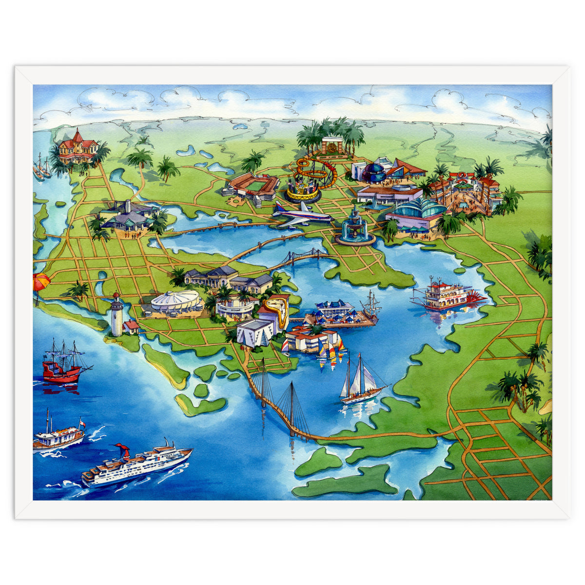 Tampa Bay Illustrated Map