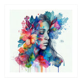 Watercolor Tropical Woman #10 (Print Only) thumbnail