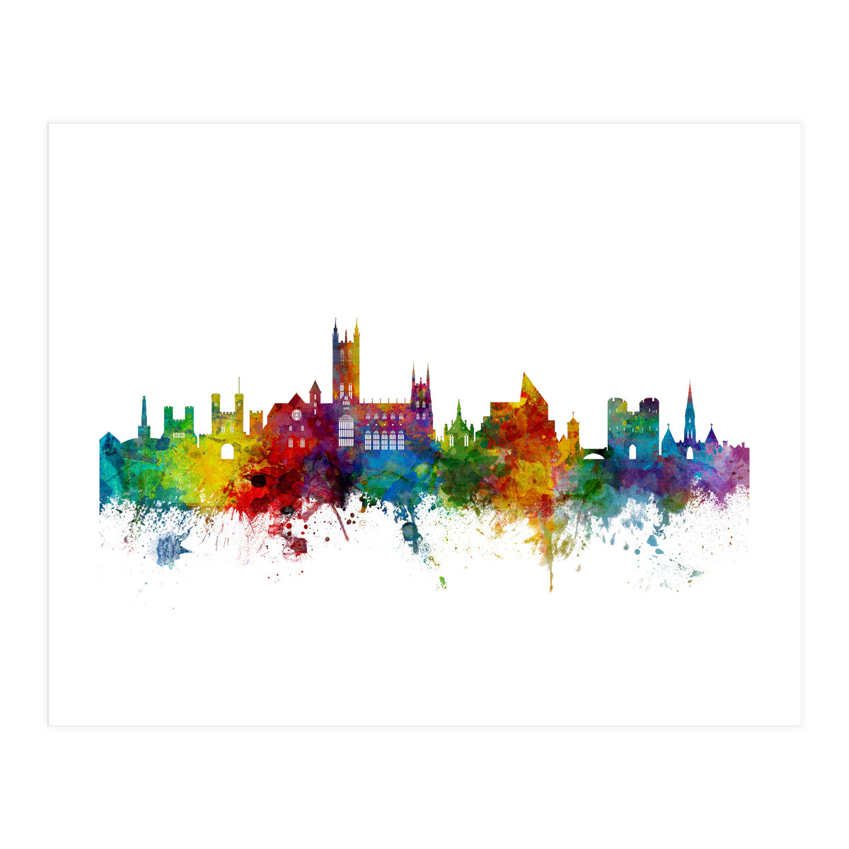 Canterbury England Skyline (Print Only)