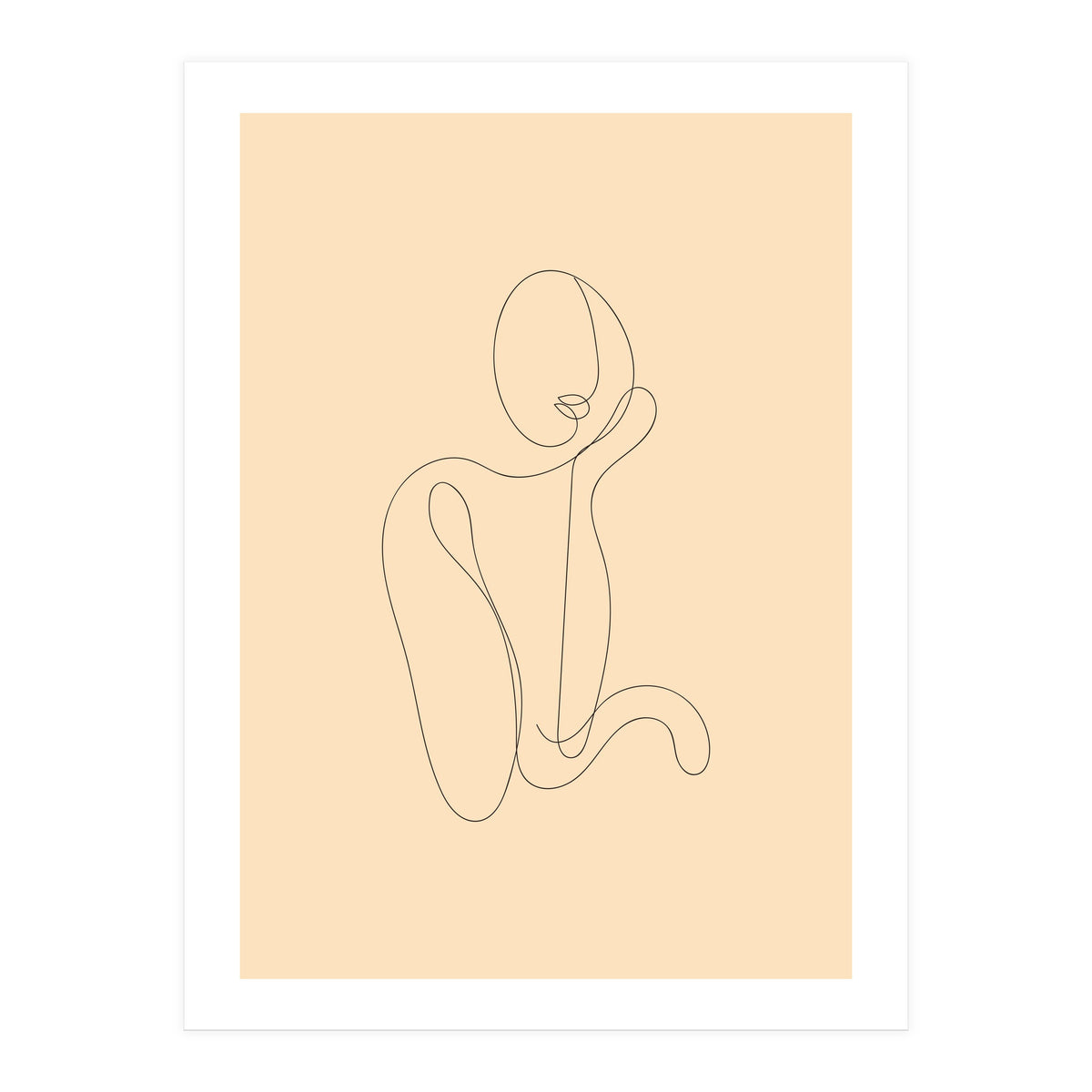 Female Line Art Drawing (Print Only)