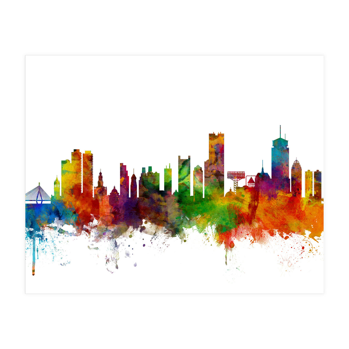 Boston Massachusetts Skyline (Print Only)