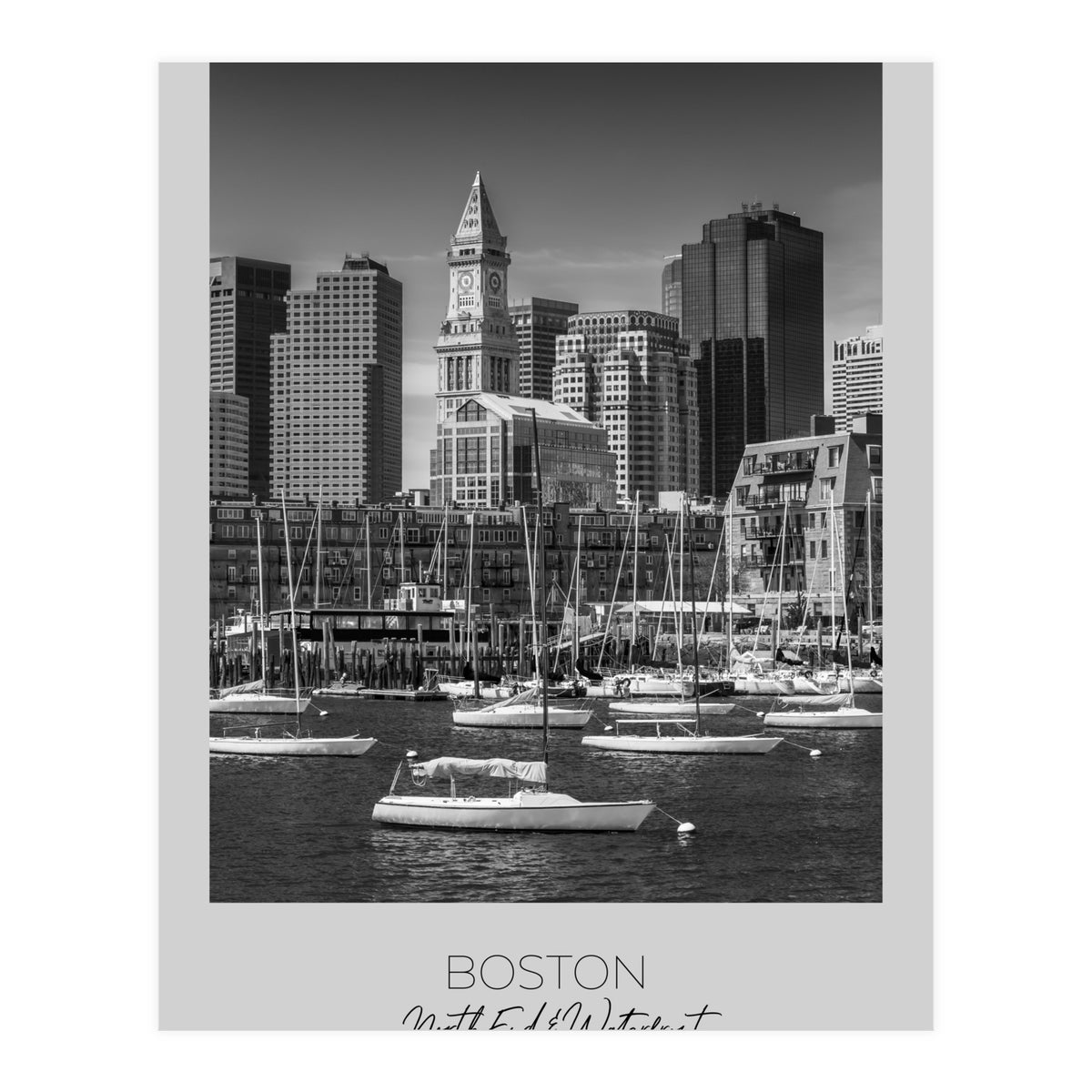 In focus: BOSTON Skyline North End & Waterfront (Print Only)