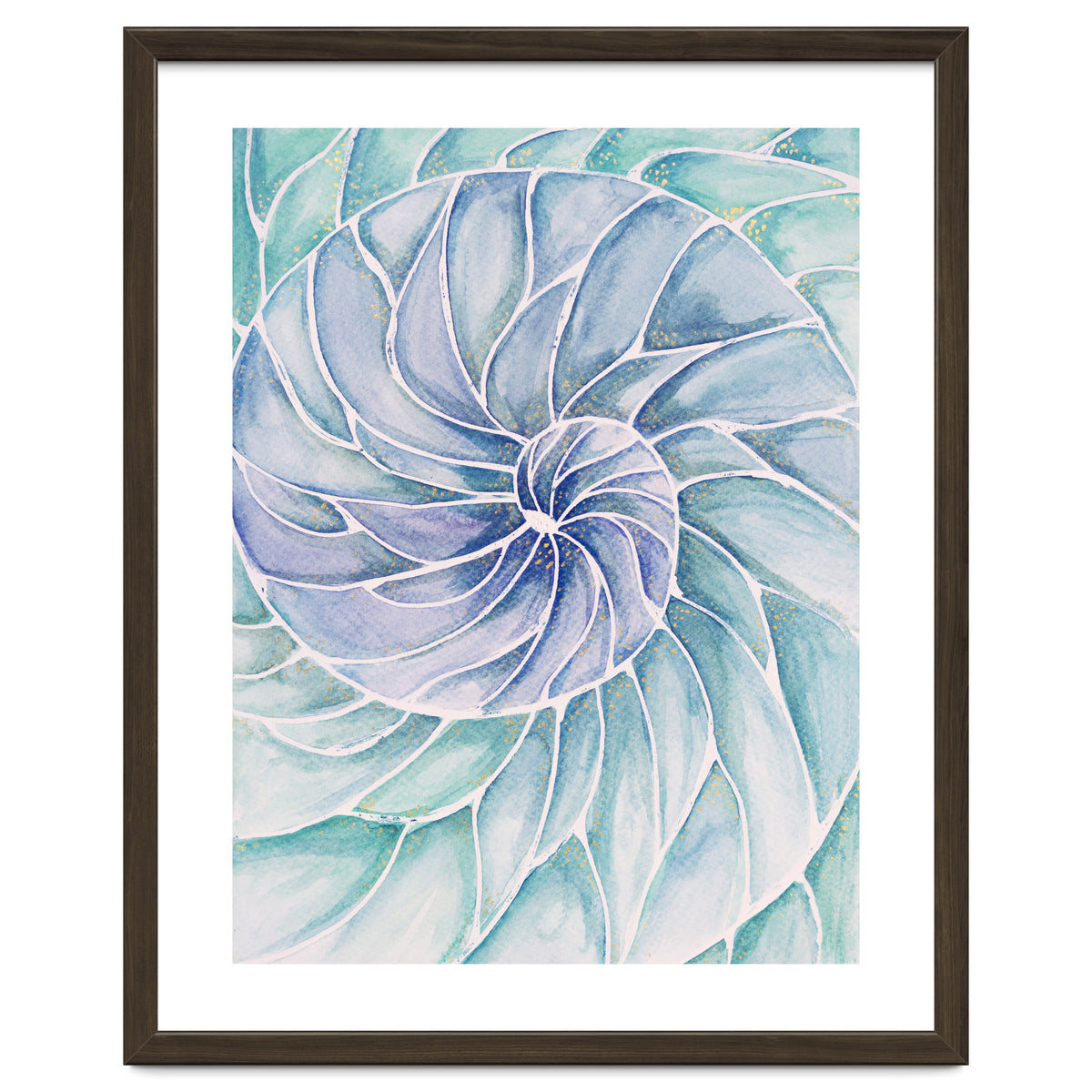 The inside of a shell