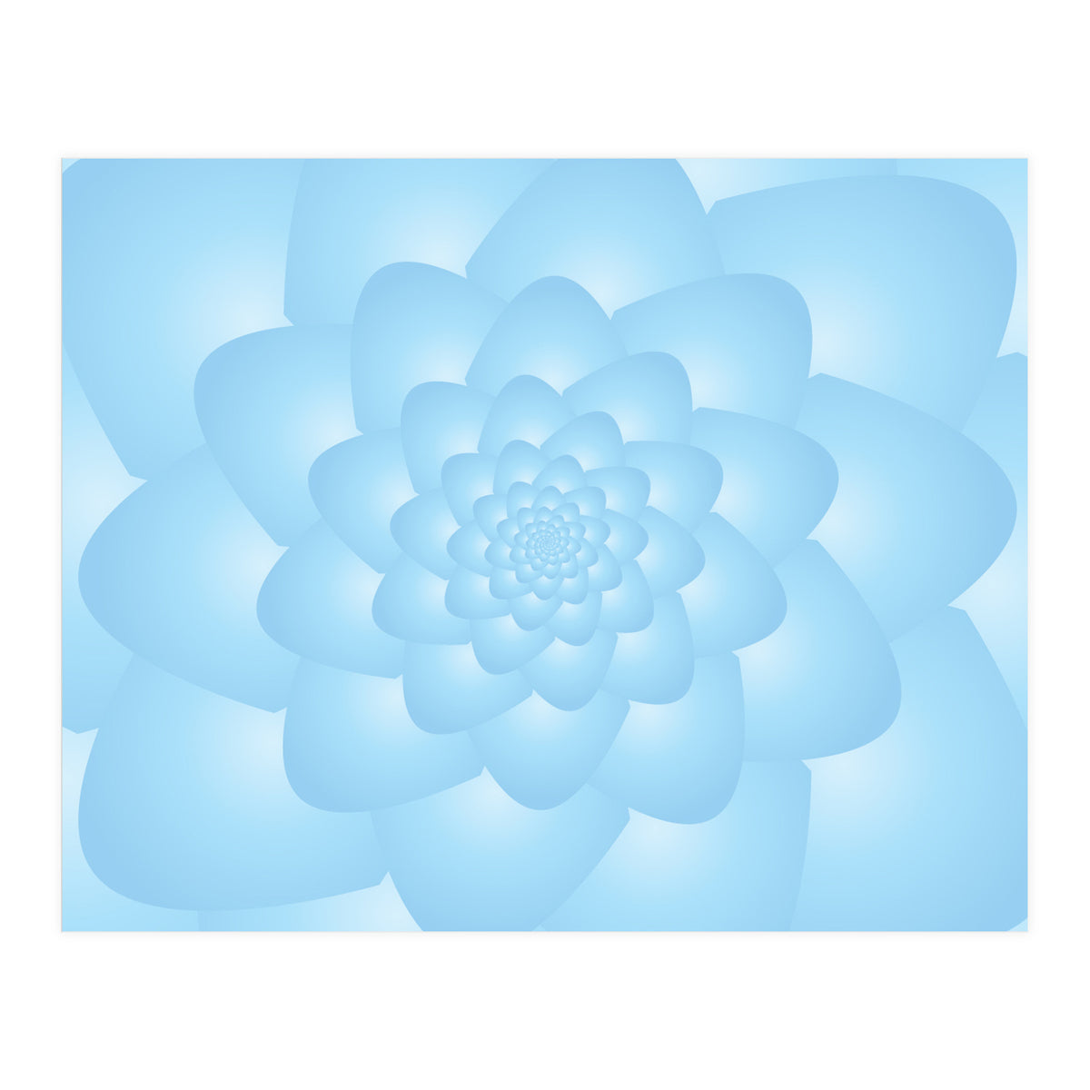 Pastel Colors Flower Pattern Set Blue (Print Only)