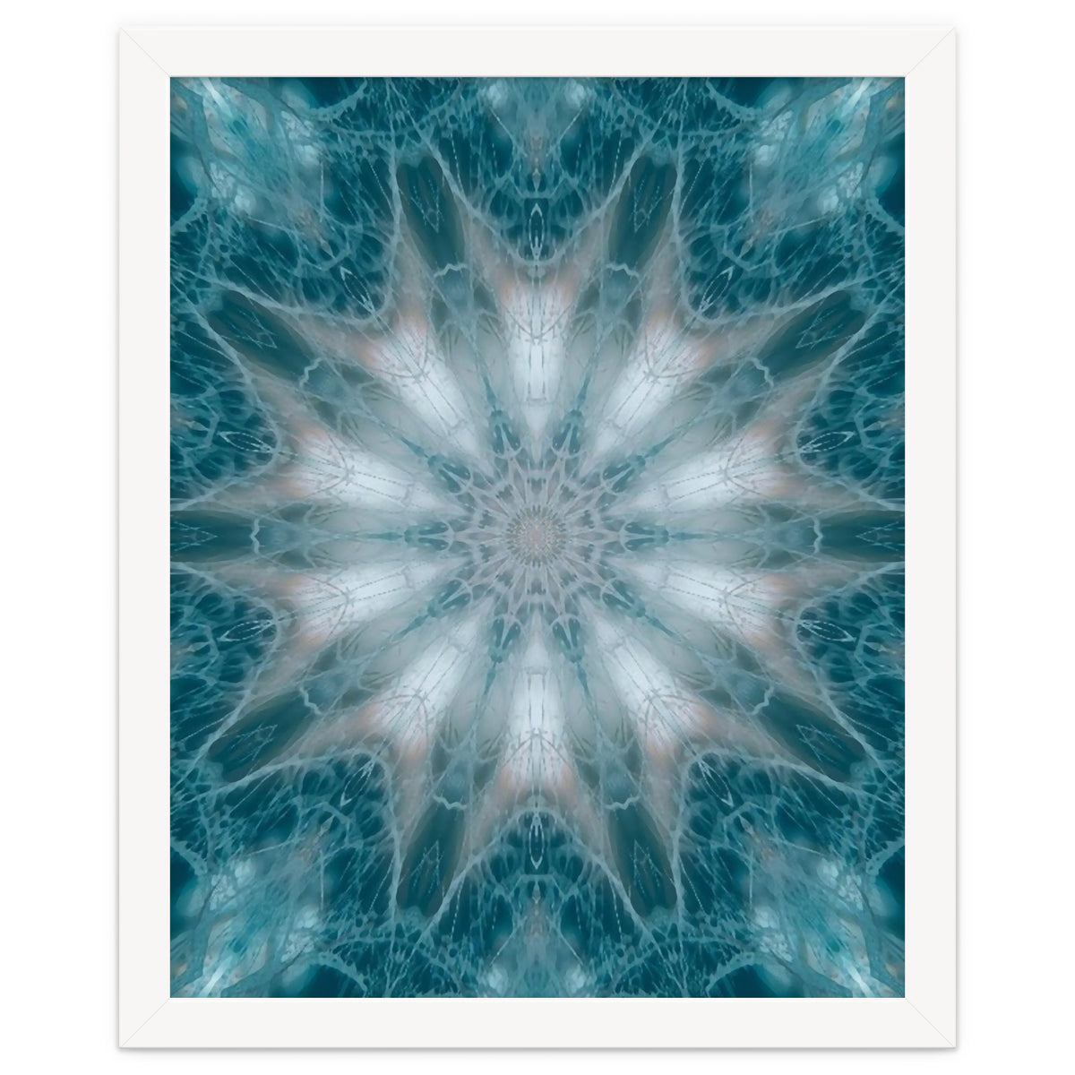 Mandala - Green, White, Rose