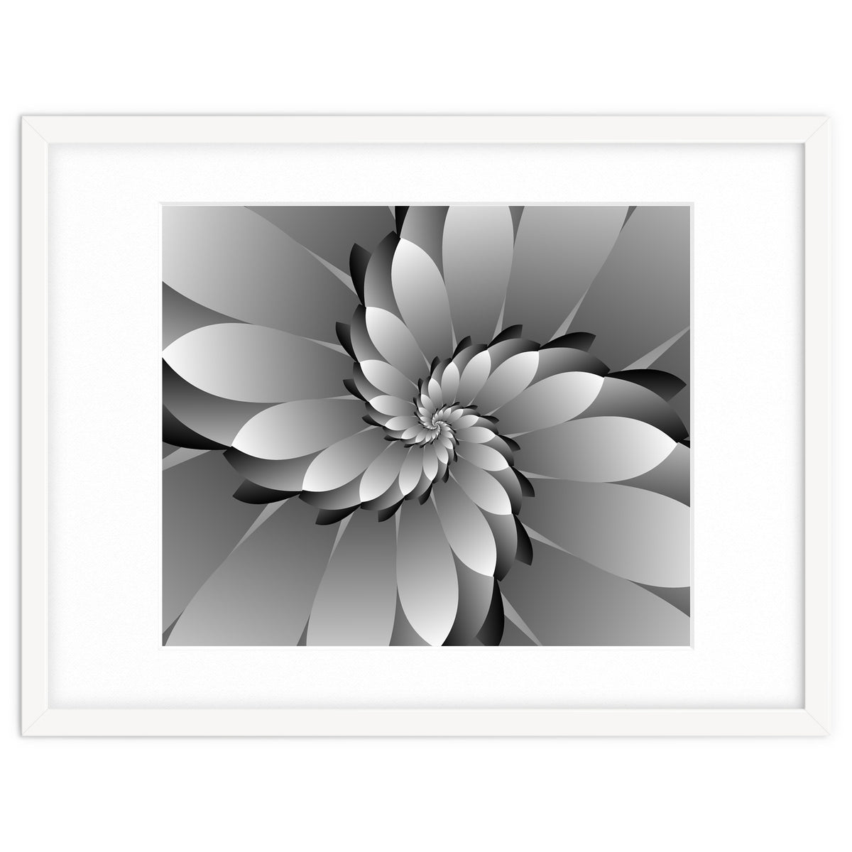 BLACK Floral 3D ART