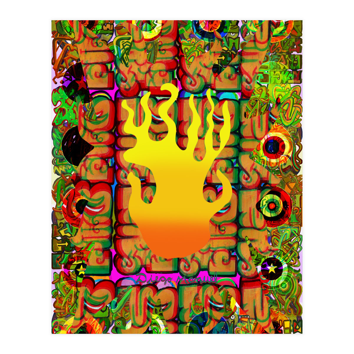 Fuego Y Graffiti 6 (Print Only)