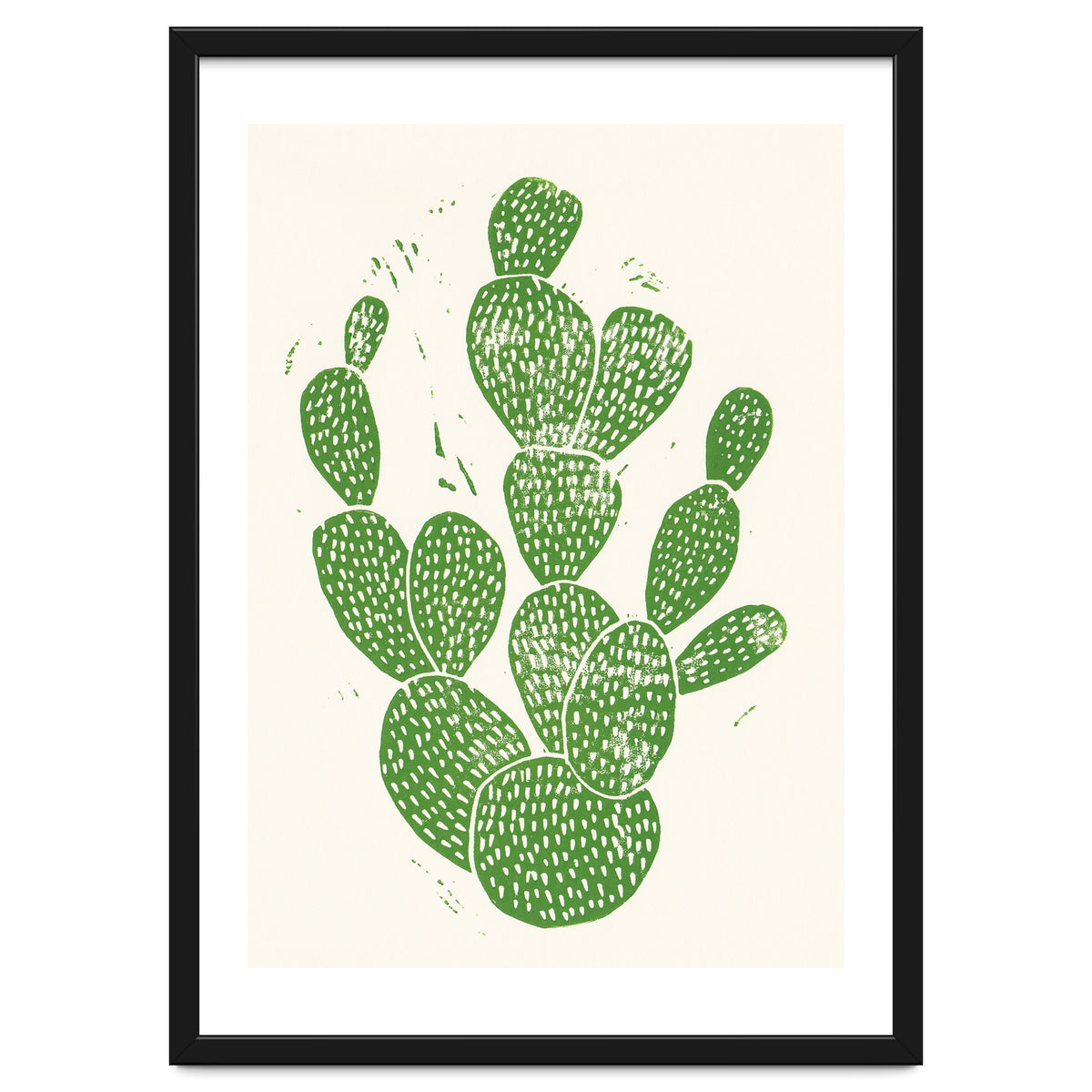 Linocut Cacti #1