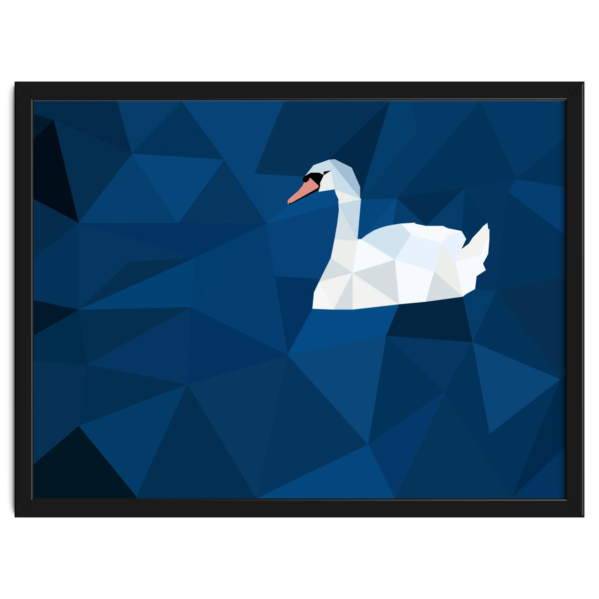 Swan In Water Artwork