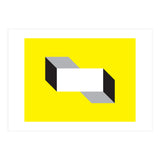 Geometric Shapes No. 50 - yellow, black & grey (Print Only) thumbnail