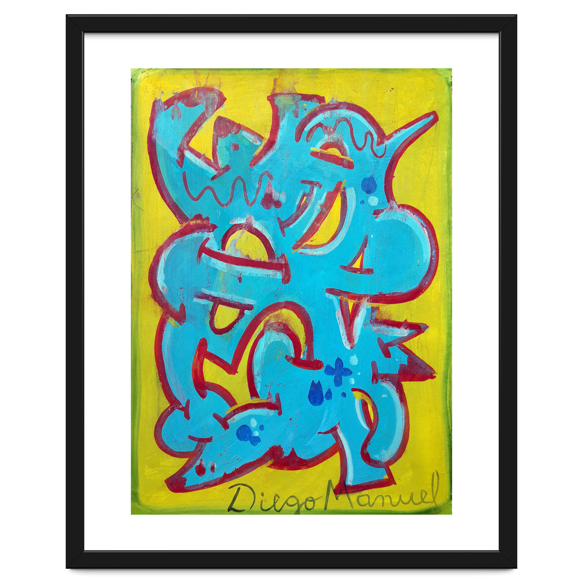 Forma Celeste Sobre Amarillo 3