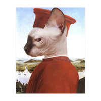 Portrait of a Sphynx Cat as Federico da Montefeltro (Print Only)