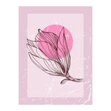 Magnolia  Minimalist Scandinavian, Abstract Geometric Art, Botanical Art (Print Only) thumbnail