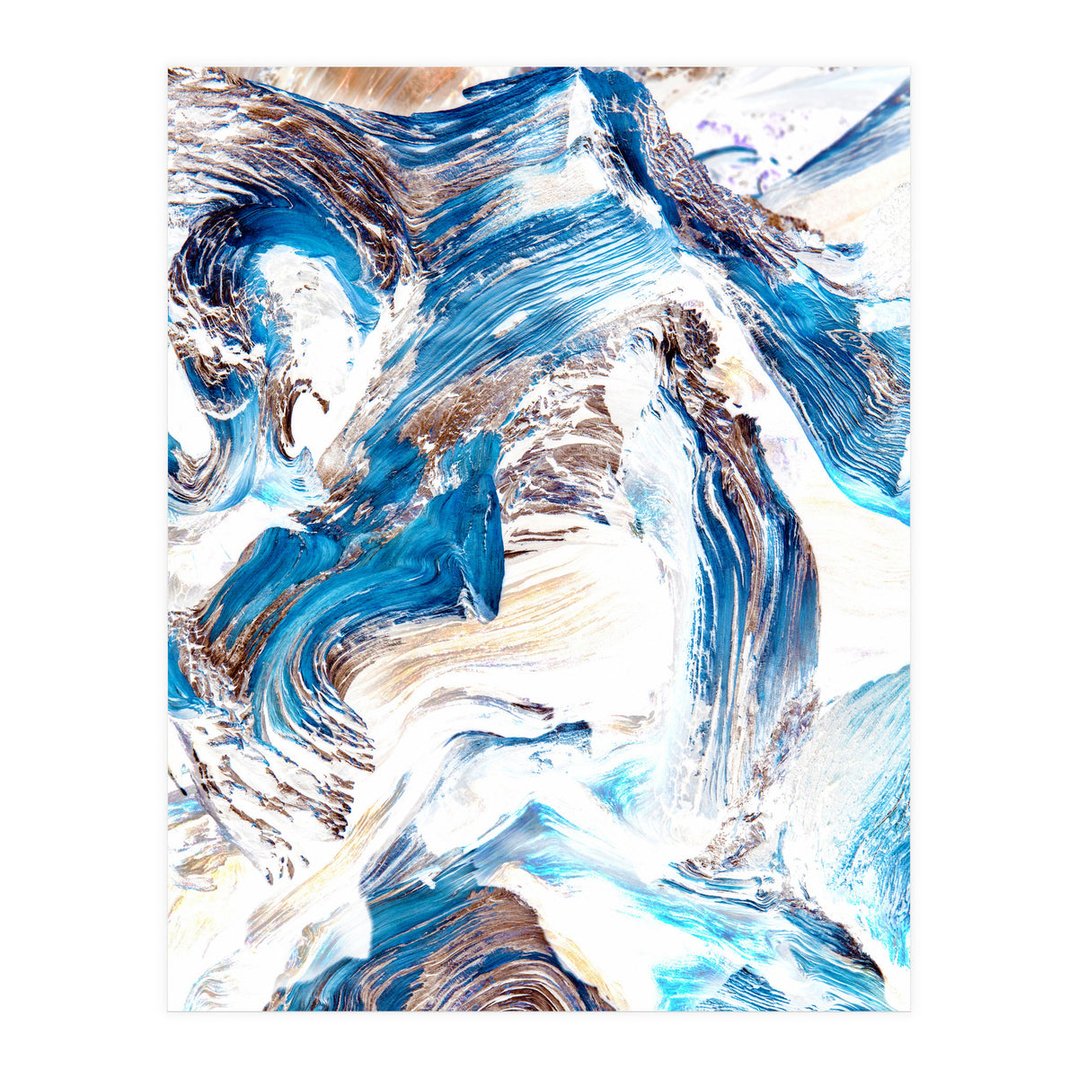 Clarity | Abstract Ocean Earth Sea Graphic | Scandinavian Nature Sky Waves Space (Print Only)