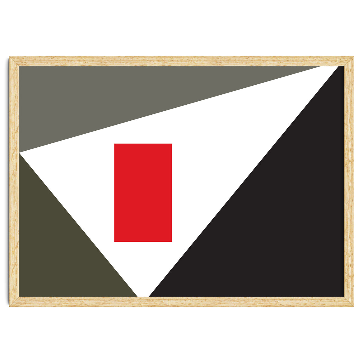 Geometric Shapes No. 86 - grey & red