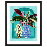 Moroccan Shelfie | Tropical Teal Plants Botanical | Exotic Modern Bohemian Eclectic Décor thumbnail