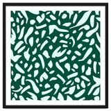 Deep Emrald | Green Terrazzo Pattern | Fun Funky Eclectic Modern Boho Painting thumbnail
