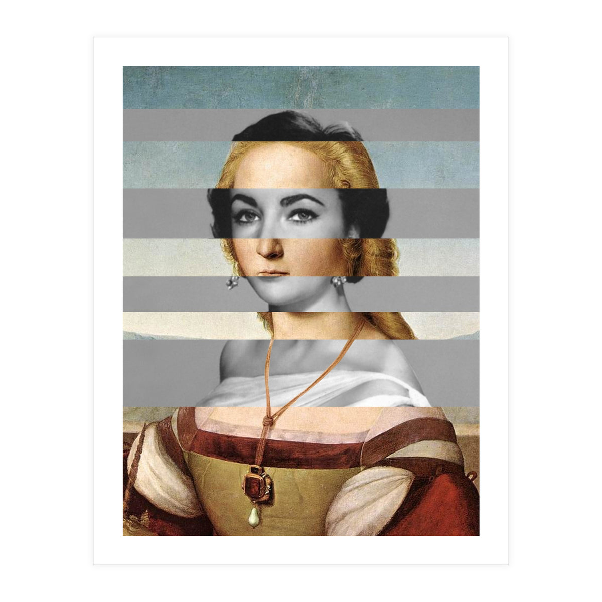 Rafael Portrait of Young Woman with Unicorn & Liz Taylor (Print Only)