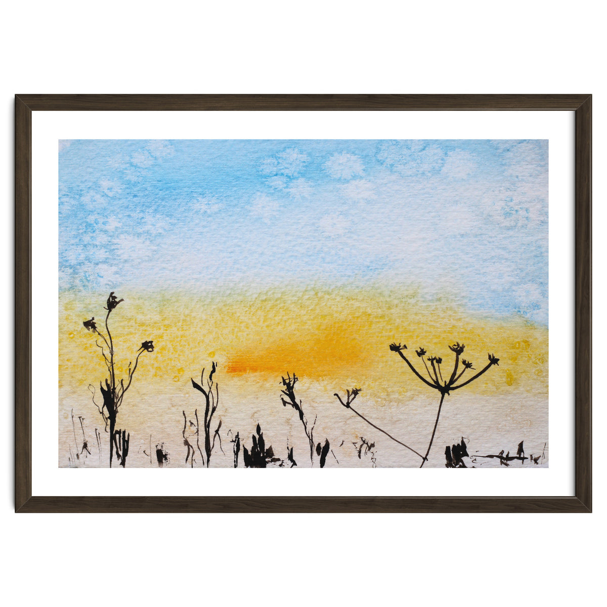 Winter sunrise || watercolor