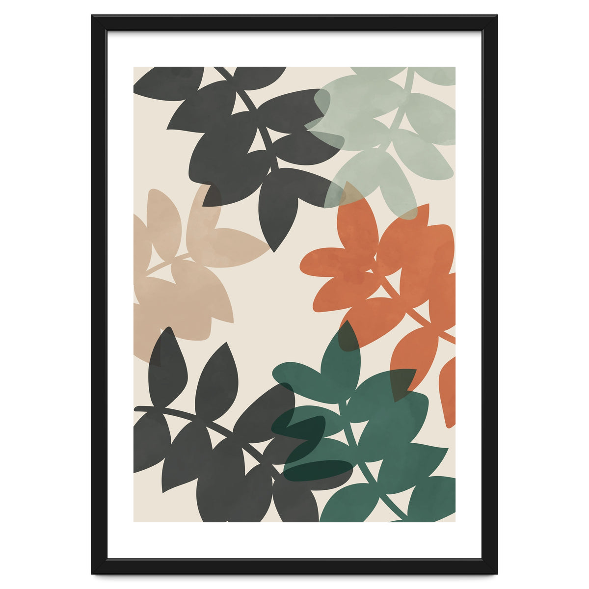 Abstract Colorful Leaves