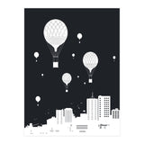 Balloons And The City (dark version) (Print Only) thumbnail