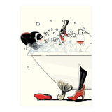 Harley Quinn in the Bath, funny Bathroom Humour (Print Only) thumbnail
