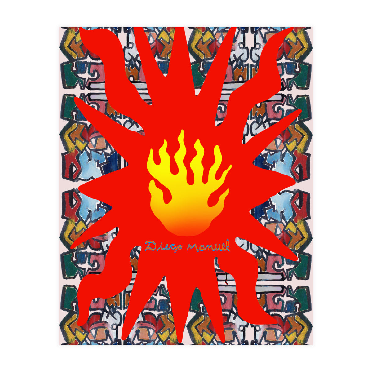 Fuego Y Graffiti 50 (Print Only)