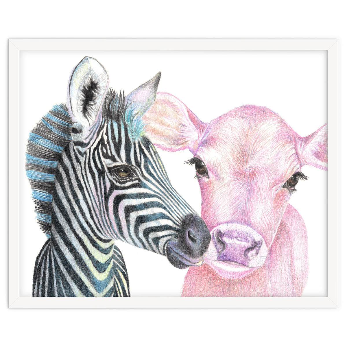 Zebra and Cow
