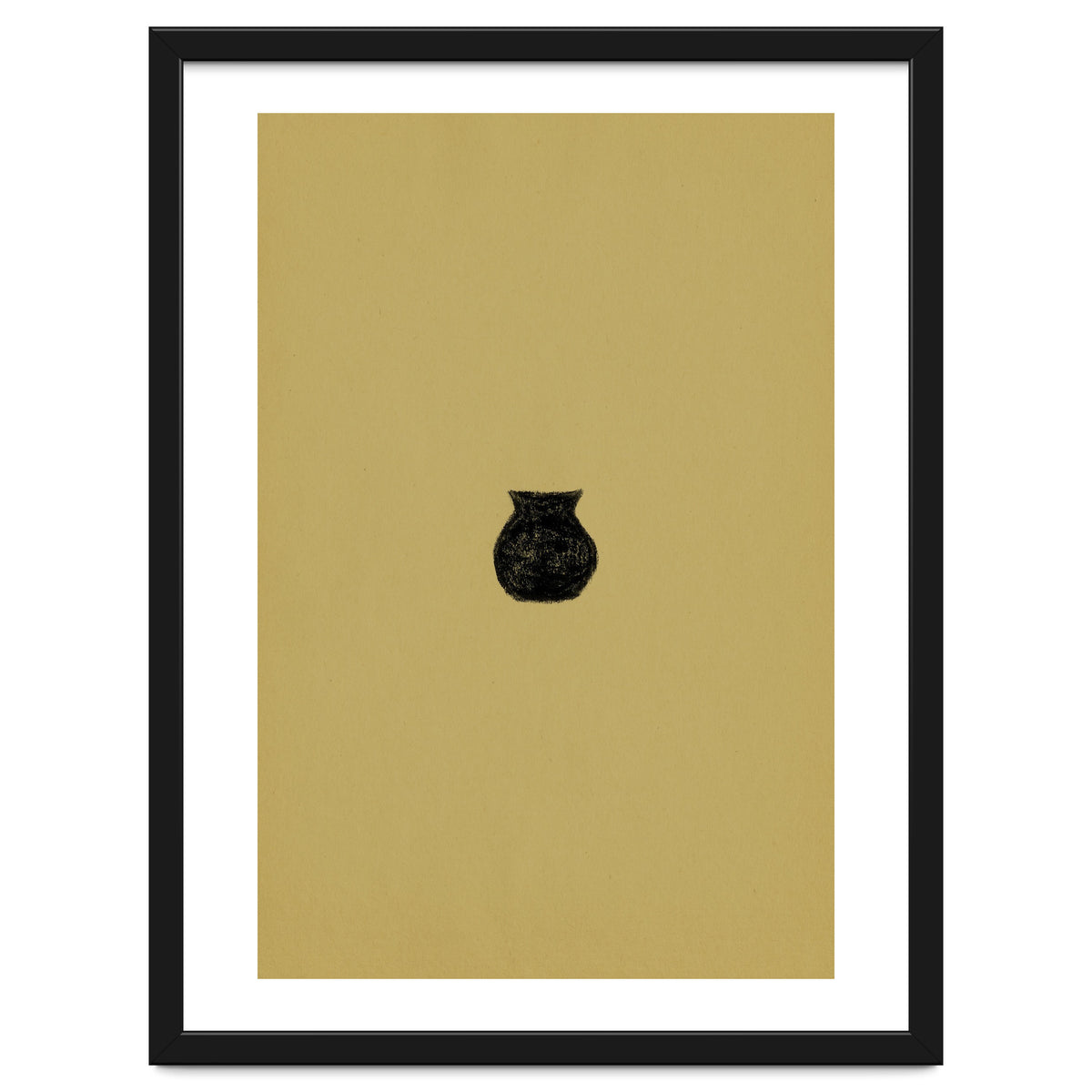 Olive green and black crock