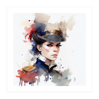 Watercolor Napoleonic Soldier Woman #1 (Print Only)