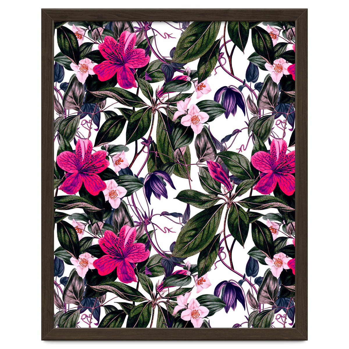 Pattern antique botanical flowers
