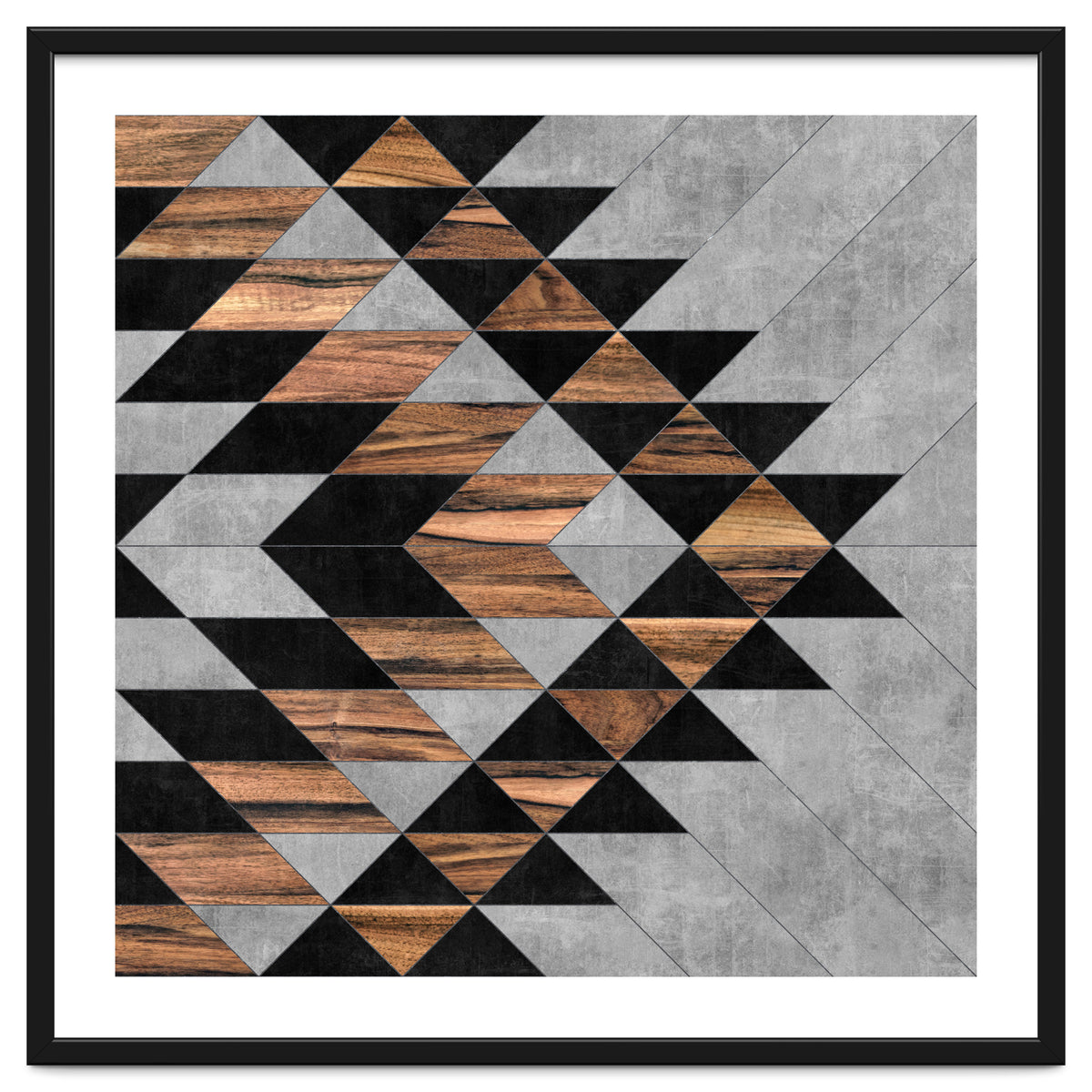 Urban Tribal Pattern No.10 - Concrete and Wood