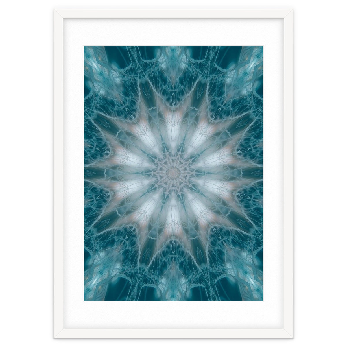 Mandala - Green, White, Rose